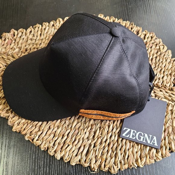 NWT ZEGNA Techmerino Wool Baseball Cap / Size Medium Made in Italy - Picture 2 of 7